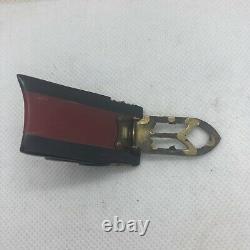 Vintage Red & Black Bakelite Ribbon Bowtie Brooch Pin 40's