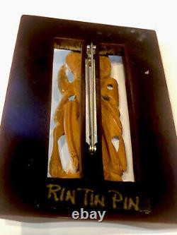 Vintage Rin Tin Pin Brooch Bakelite Celluloid Laura Thornhill