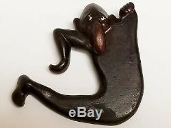 Vintage WWII Kilroy Was Here Bakelite Screw Back Pocket Peeper Topper Pin Brooch