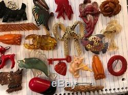 Vintage lot of pins and bangles some Bakelite bangles and pins